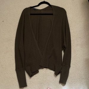 AE olive cardigan